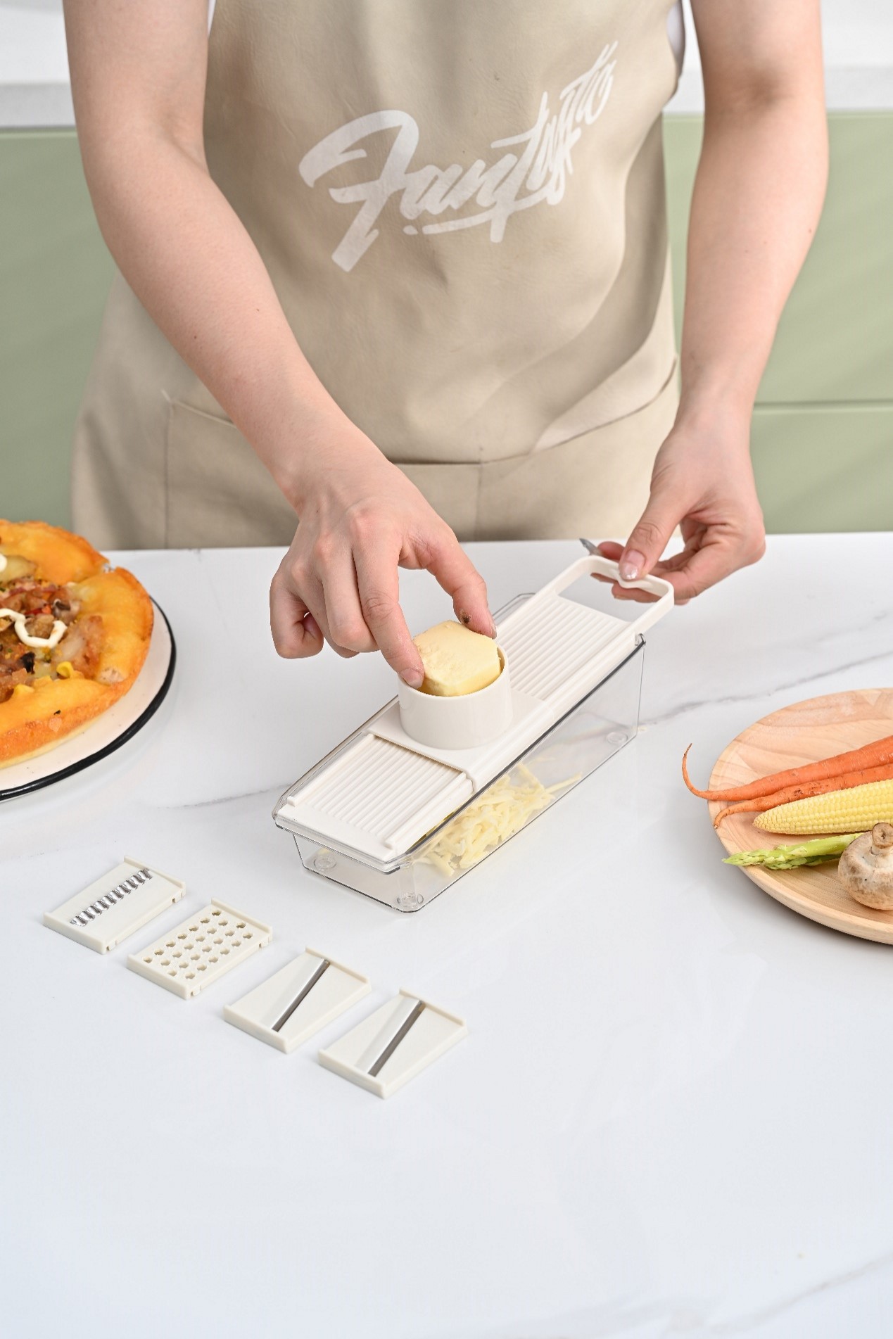 Mini Vegetable Cutter, Potato Shredder, Hand Guard, Kitchen Tool