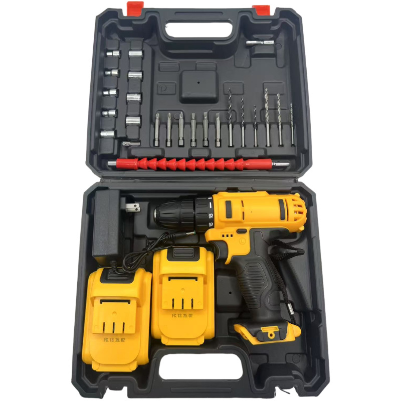Lithium electric drill, multi-function, two-speed impact drilling