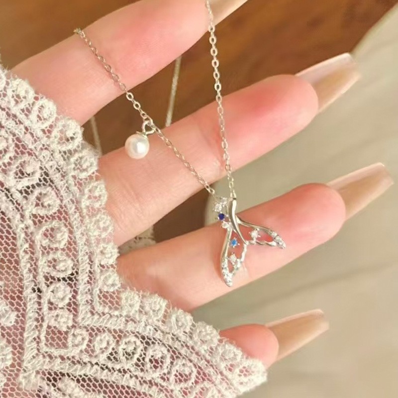 S999 Sterlingsilber Halskette Damen Zirkonia Schlüsselbein-Kette
