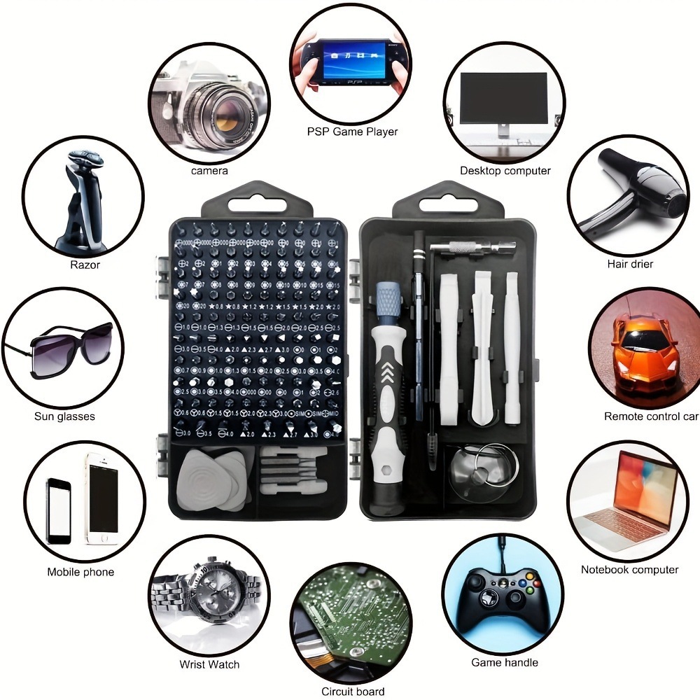 Screwdriver set, 115-piece, watch computer phone repair