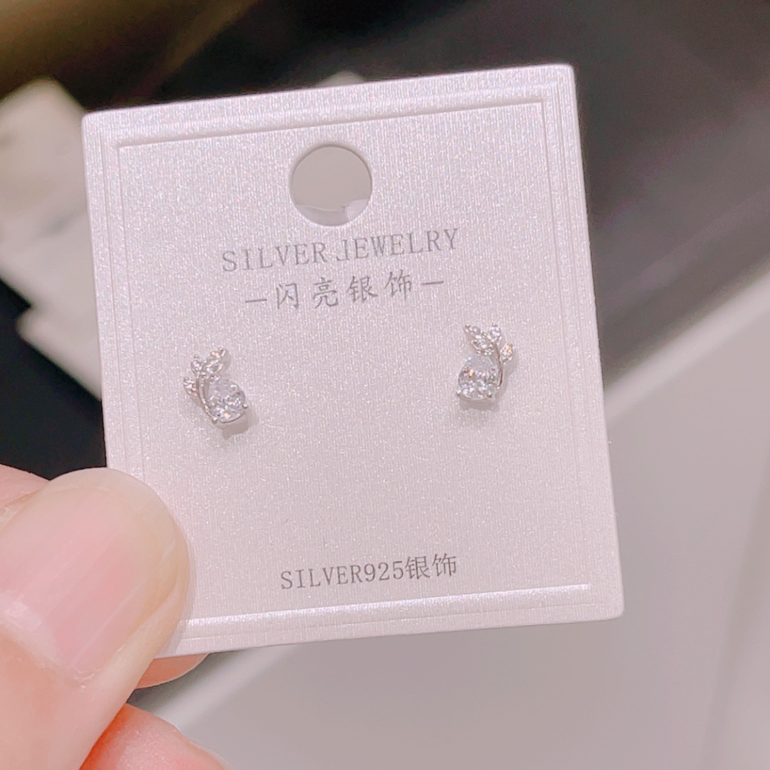 S925 Silber Damen Mini Ohrstecker, koreanischer Stil