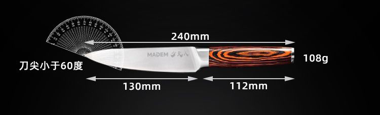 Yangjiang stainless steel kitchen knife set with knife holder