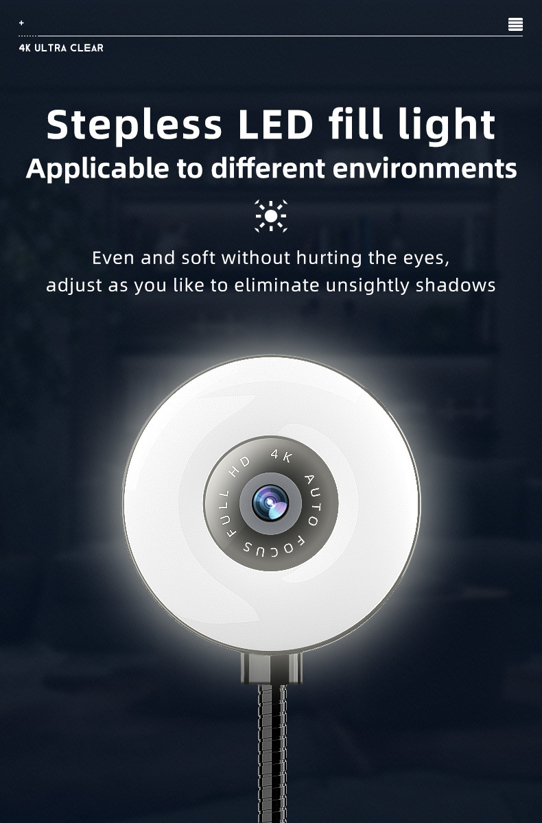 4K auto focus webcam, driver-free