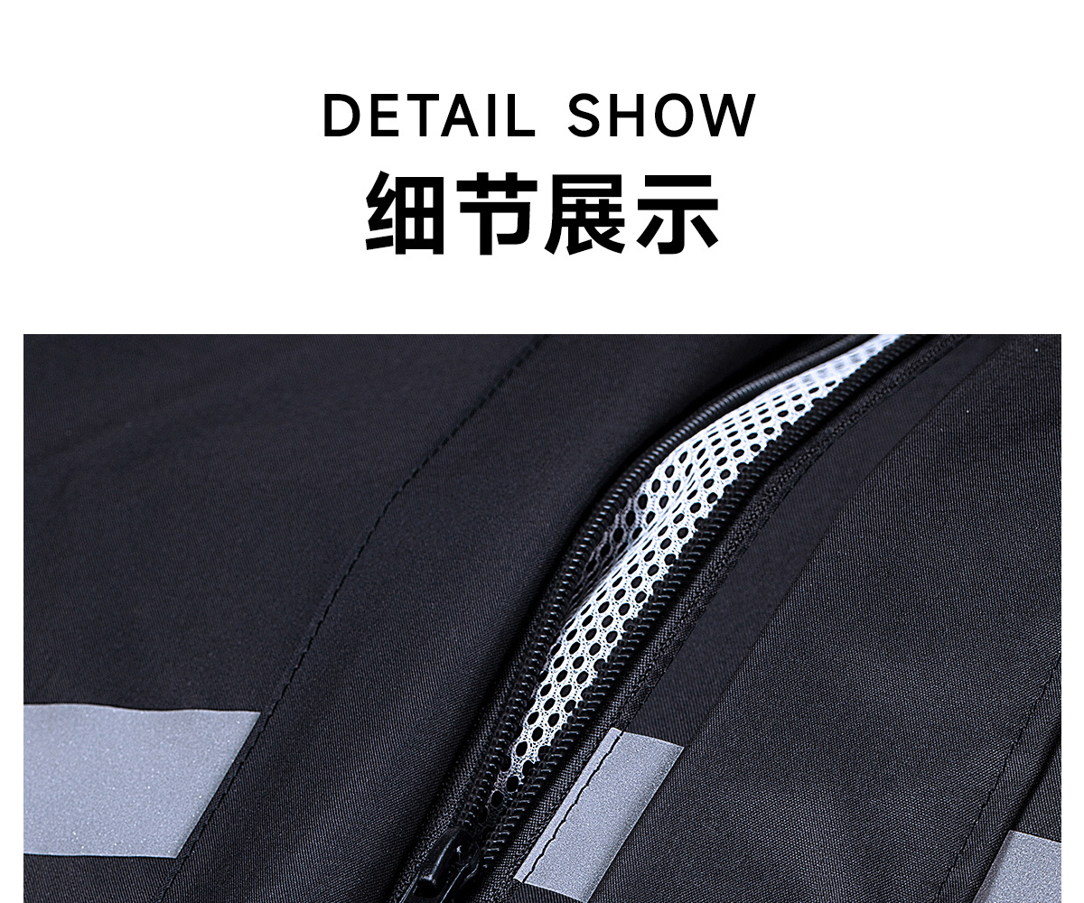 Oxford Cloth Two-Piece Raincoat Set Black Cycling and Work