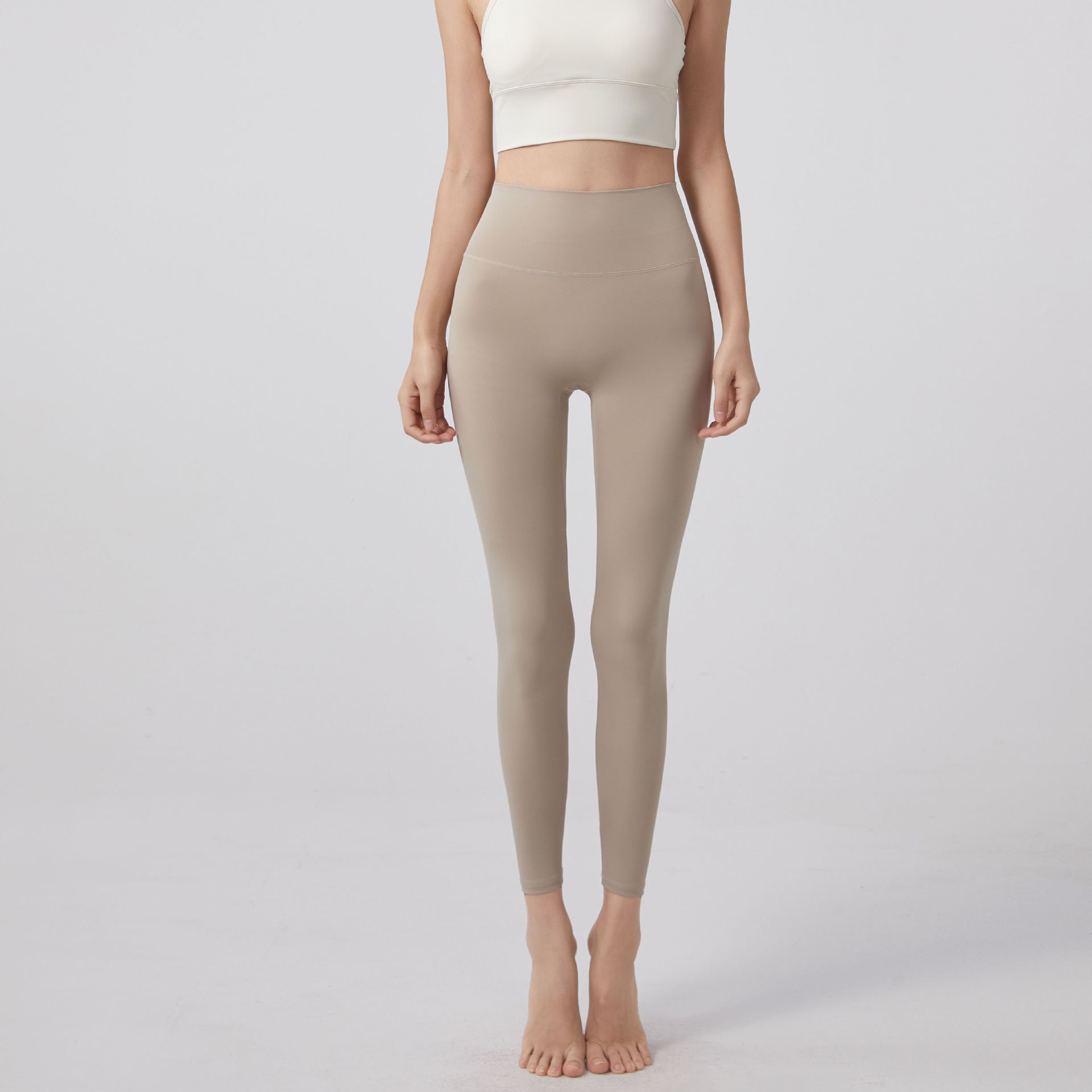 Nackte Yoga-Leggings, hohe Taille, nahtlos, Sommer schlank