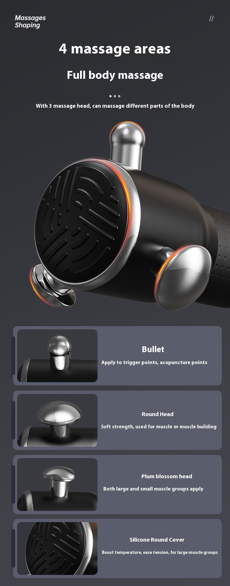 Professional fascia gun with smart variable speed