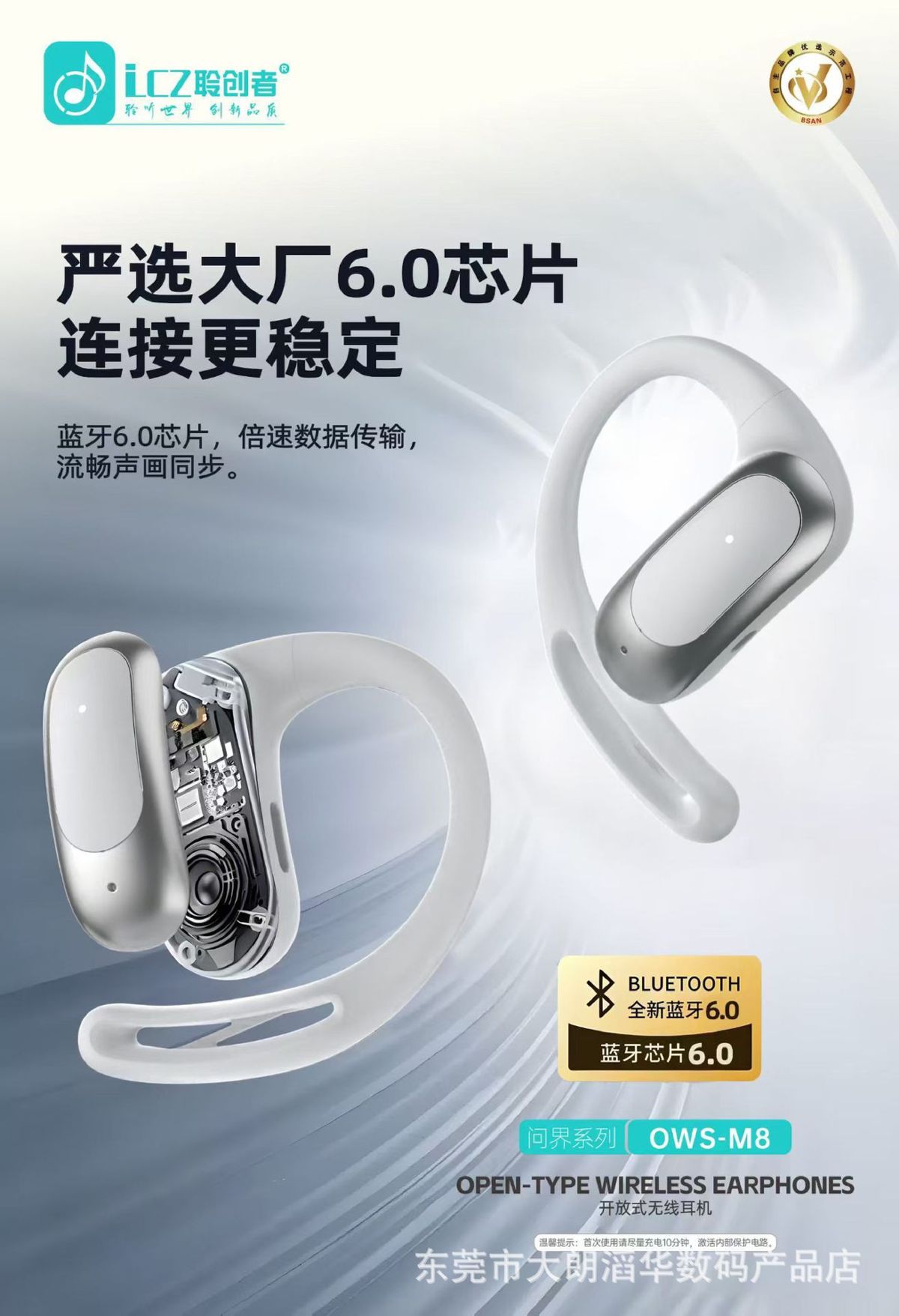 LC-OWS-M8 kulak askılı open-ear bluetooth kulaklık
