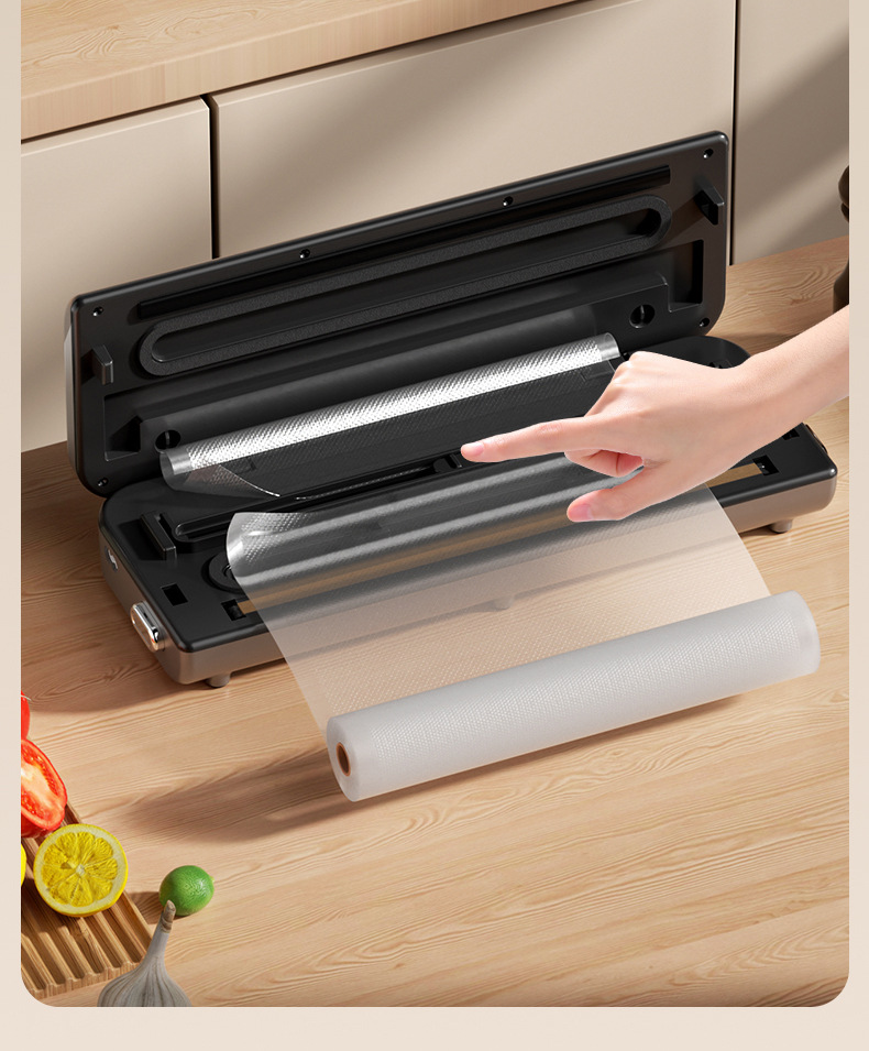 Dual pump vacuum sealing machine with cutting blade
