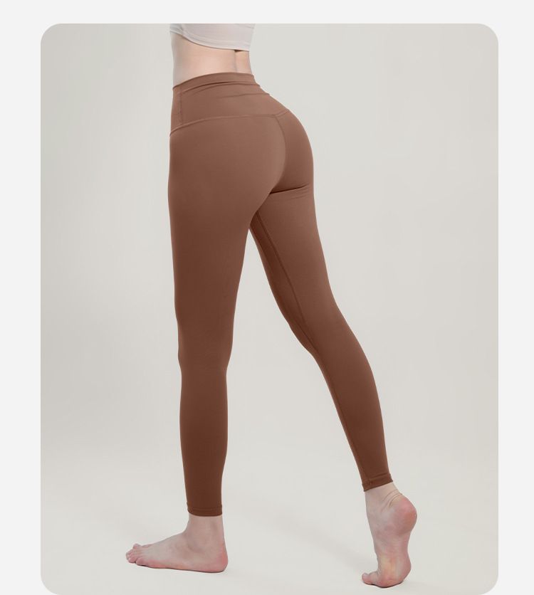 Seamless yoga pants, high waist, quick-dry, capri length