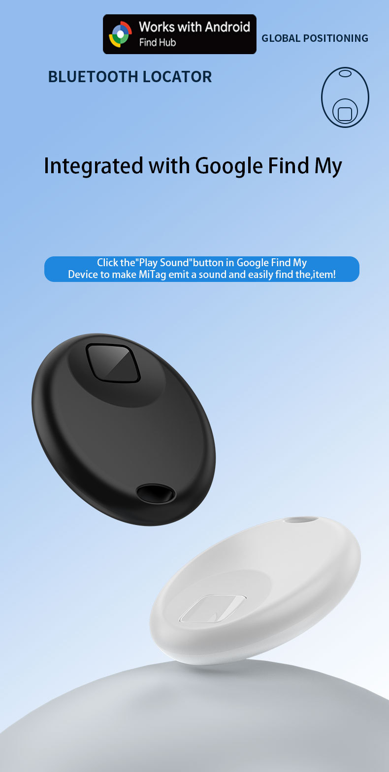 AirTag remote tracking device with global location finder