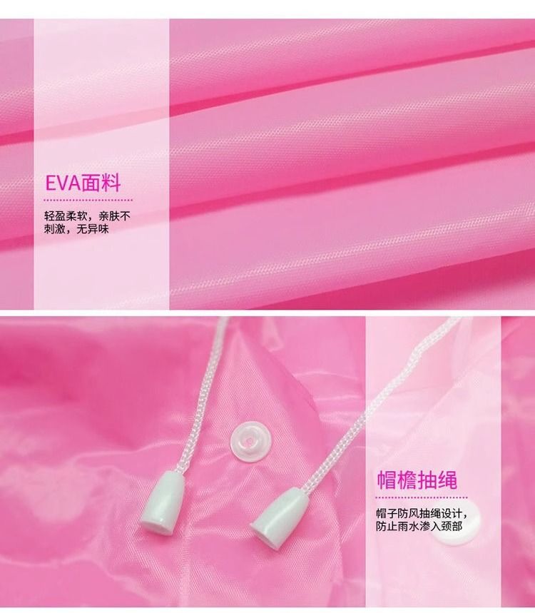 Reusable waterproof raincoat poncho, thickened portable full-body
