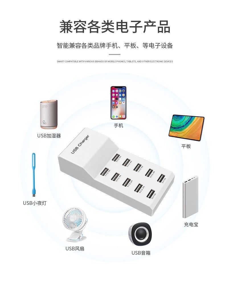 Xiaomi kompatibles Multi-Port USB-Schnellladegerät