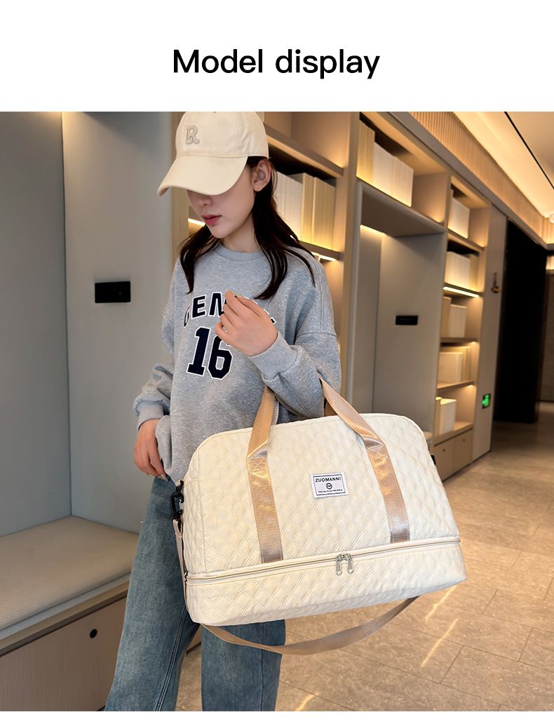 跨境健身包高级感干湿分离出差收纳运动斜挎包女大容量行李旅行包