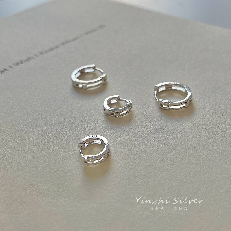 S925 Sterlingsilber Damen-Ohrringe minimalistische Ohrringe