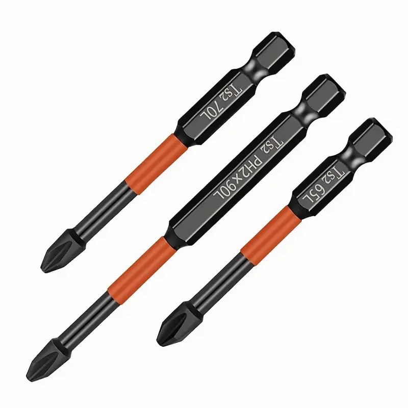 Electric screwdriver set with extended high-hardness bits, alloy steel