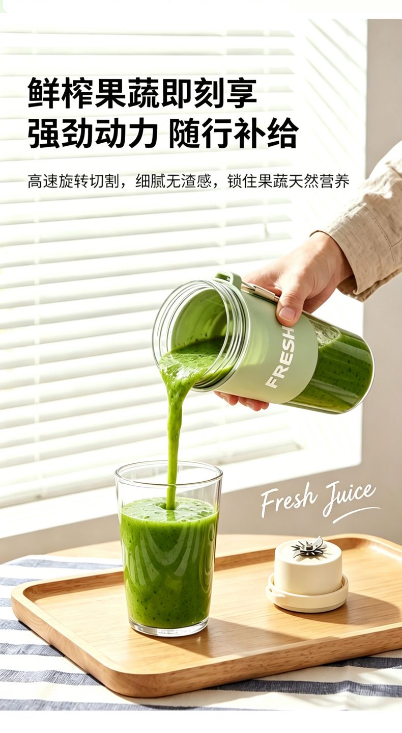 Portable USB Rechargeable Juicer and Blender Cup