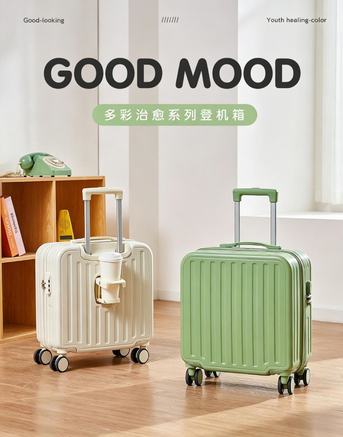 Luggage 18-20 inch, durable, password lock, student model