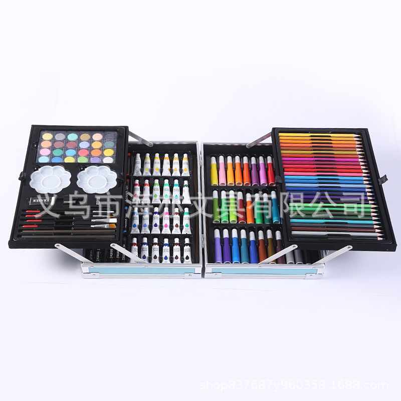 145 piece painting set aluminum case watercolor