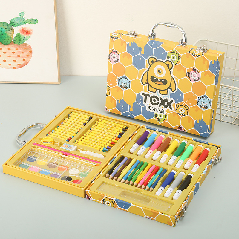 Gelbe Ente Buntstifte Geschenkset Kinder Aquarellstifte