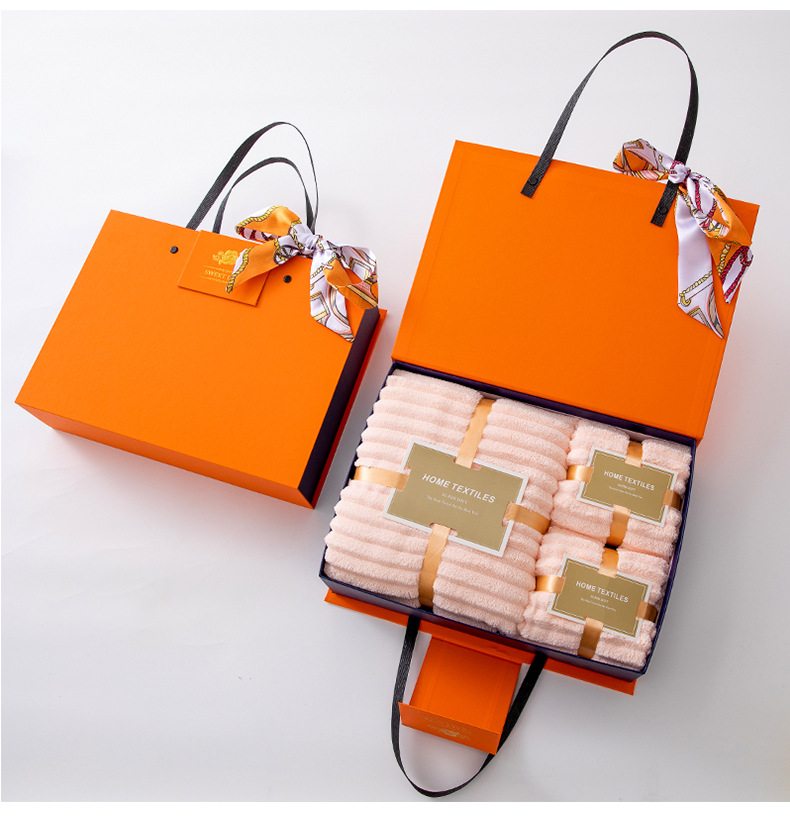 Korallenfleece-Badetuch Drei-teiliges Set