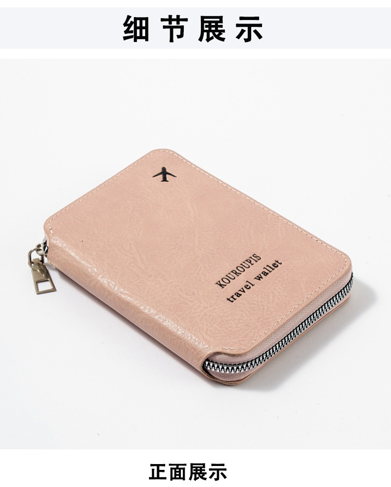 RFID passport holder with travel document storage