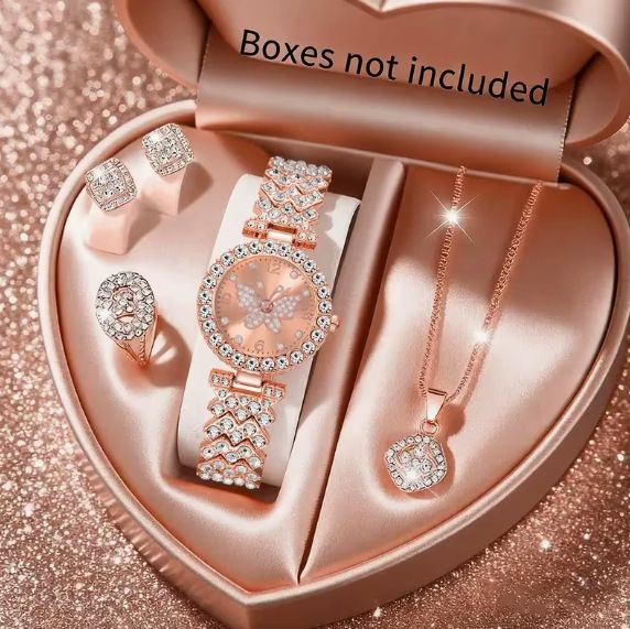 Women's quartz watch minimalist diamond-inlaid steel bracelet