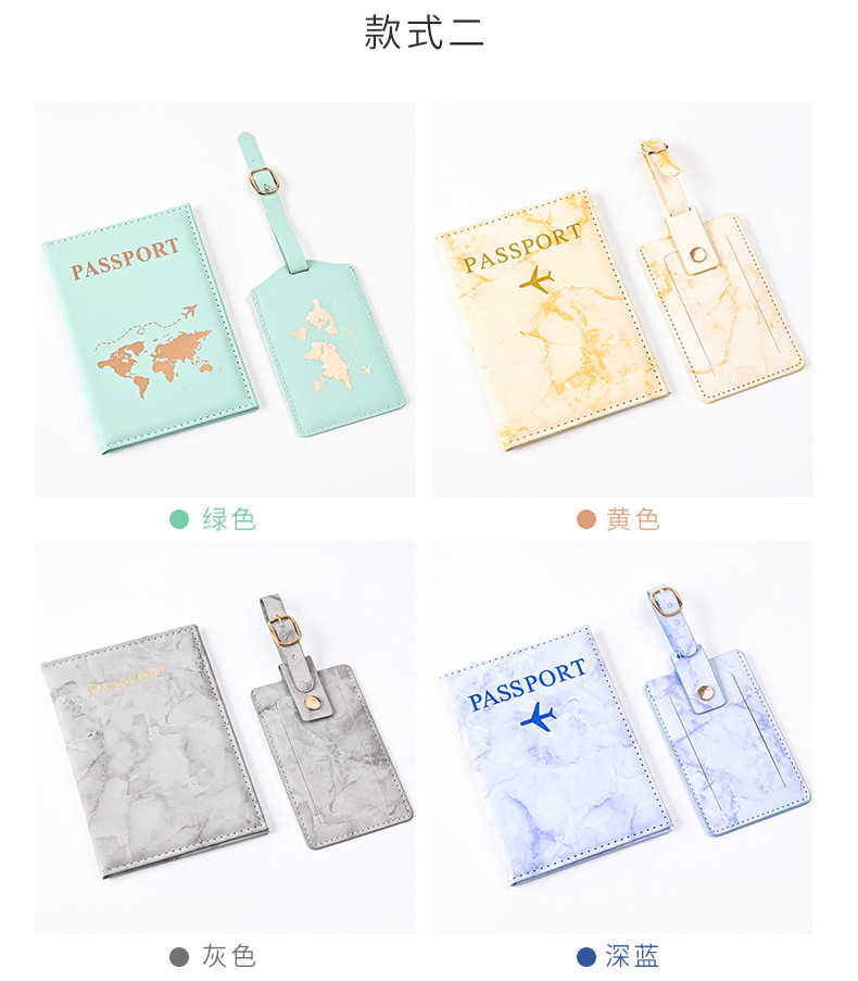 PU-Reisepass-Etui, Gepäcketikett, Tickethalter-Set