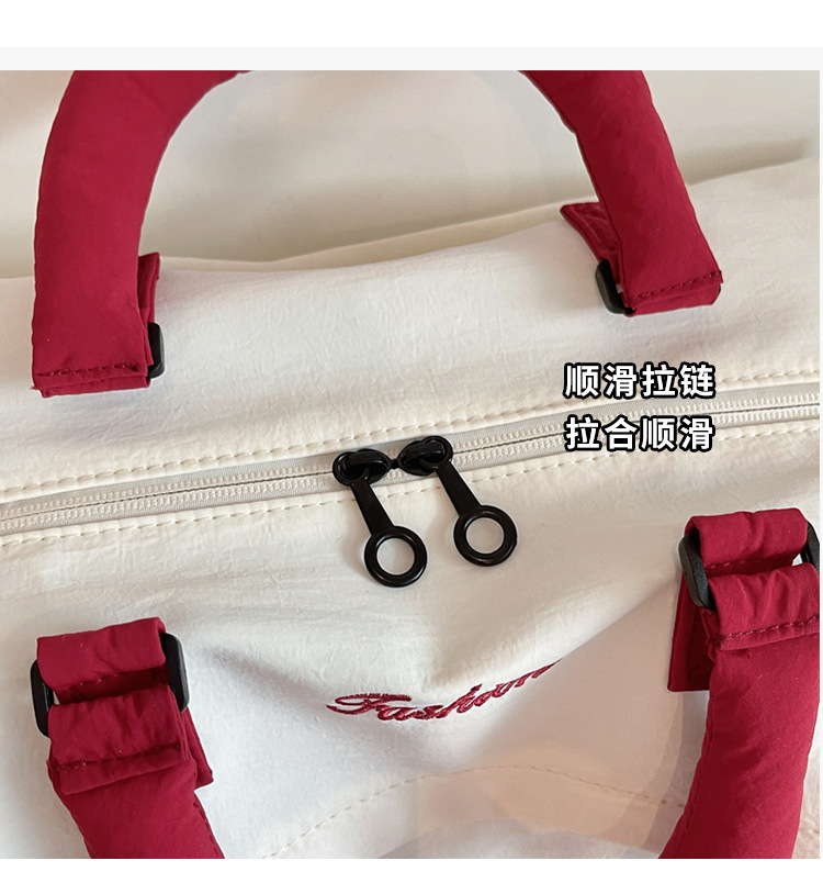 Bow-Detail Large-Capacity Travel Bag with Padding, Single Shoulder