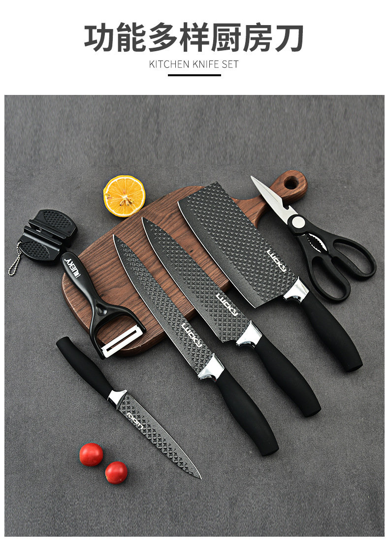 Messerset, 6-teilig, Edelstahl Kochmesser