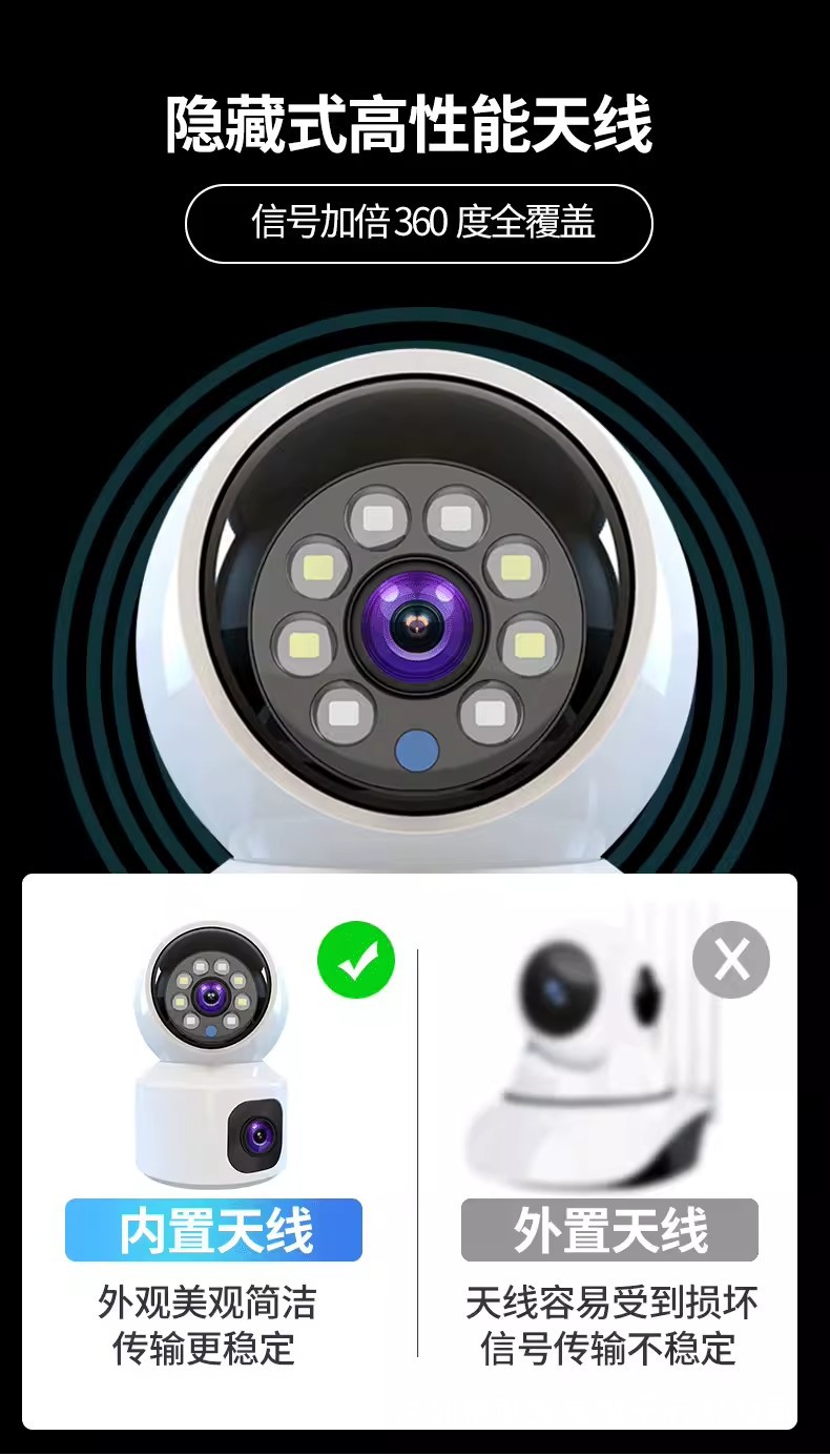 Indoor-WLAN-Sicherheitskamera, Echtzeit-HD-Überwachung