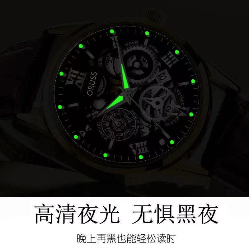 Swiss brand automatic men's watch, waterproof, luminous