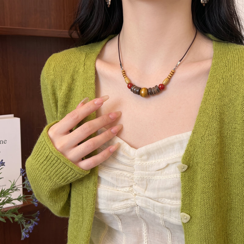 Neue chinesische Stil-Ombre-Halskette, ethnische Pullverkette