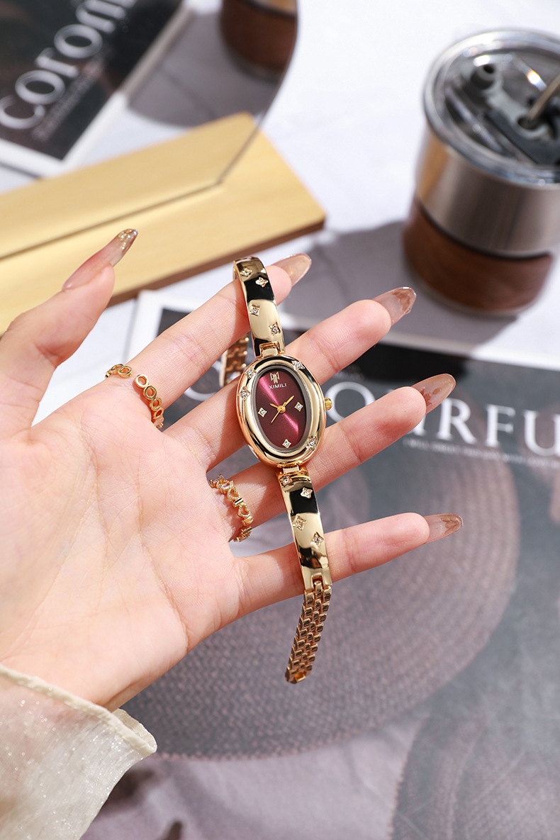 Damenuhr, strass-besetzt, Armband-Design