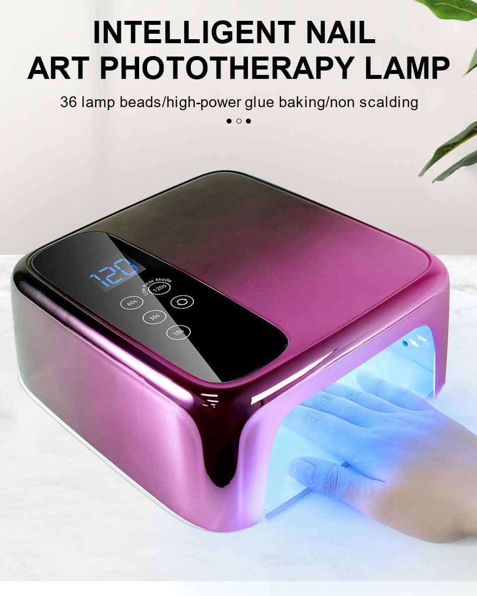 96W UV nail dryer, smart wireless light therapy