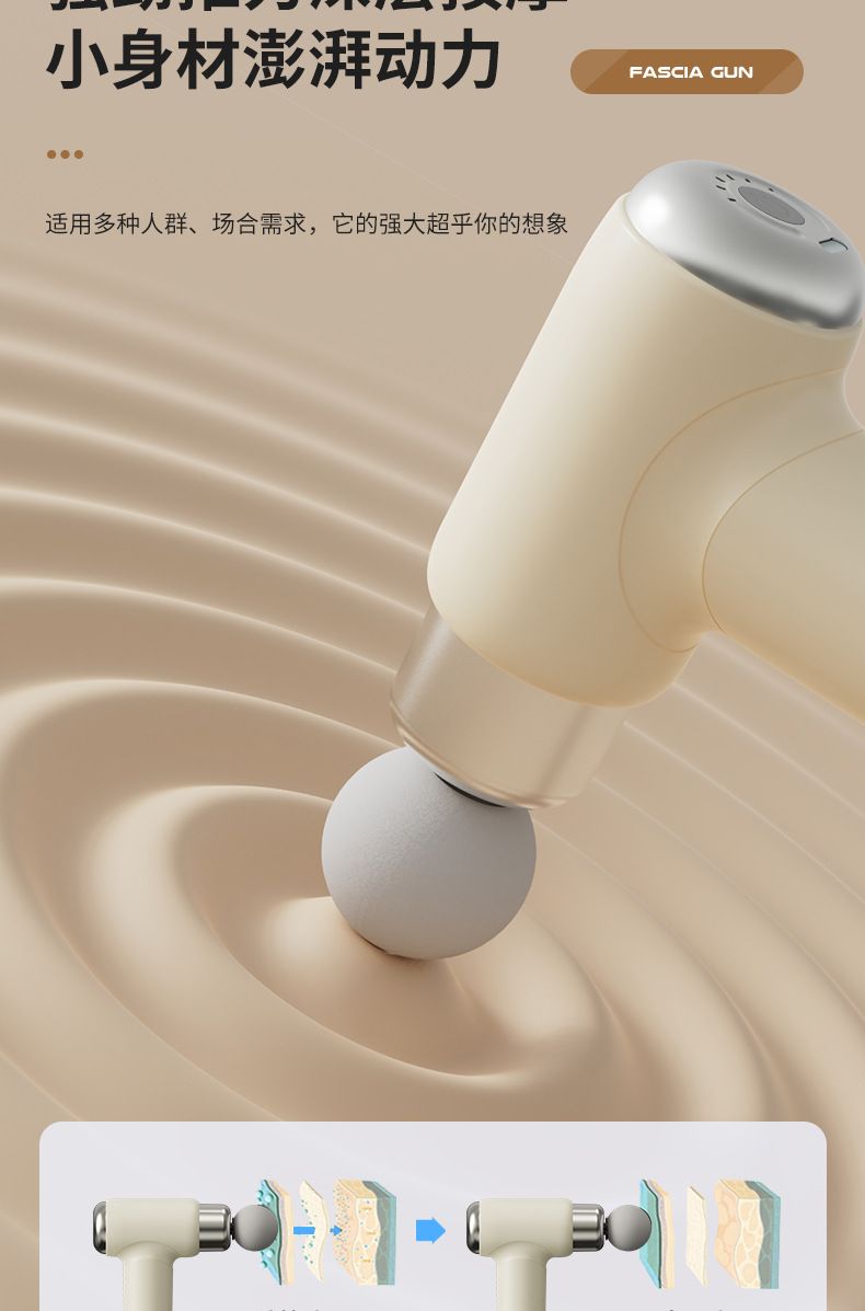 Mini-Faszienwaffe aufladbar, tragbares Massagegerät