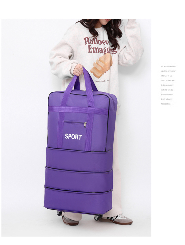 Foldable travel luggage with wheels, 158L capacity