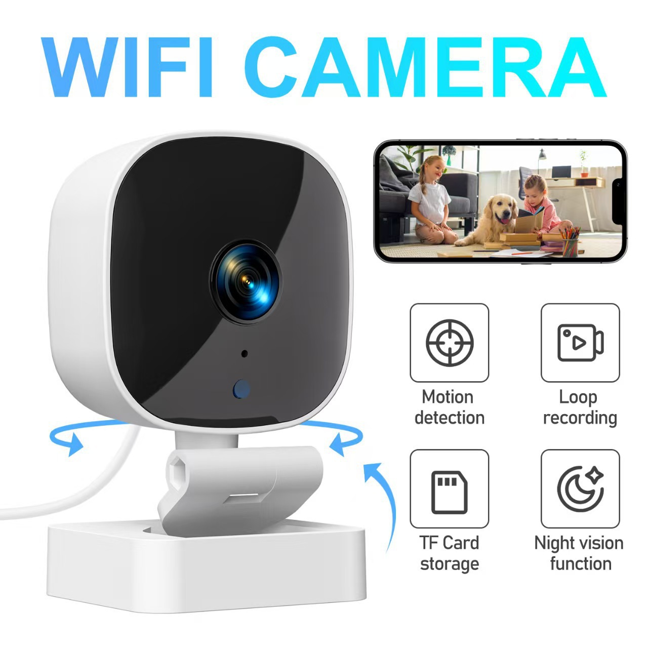 WiFi Surveillance Camera K7 Night Vision HD Indoor