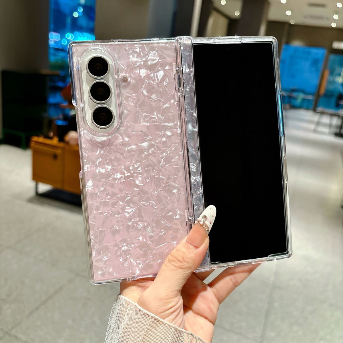 Samsung Galaxy Z Flip 8/7/6 ve Z Fold 8 kılıfı, kabuk desen