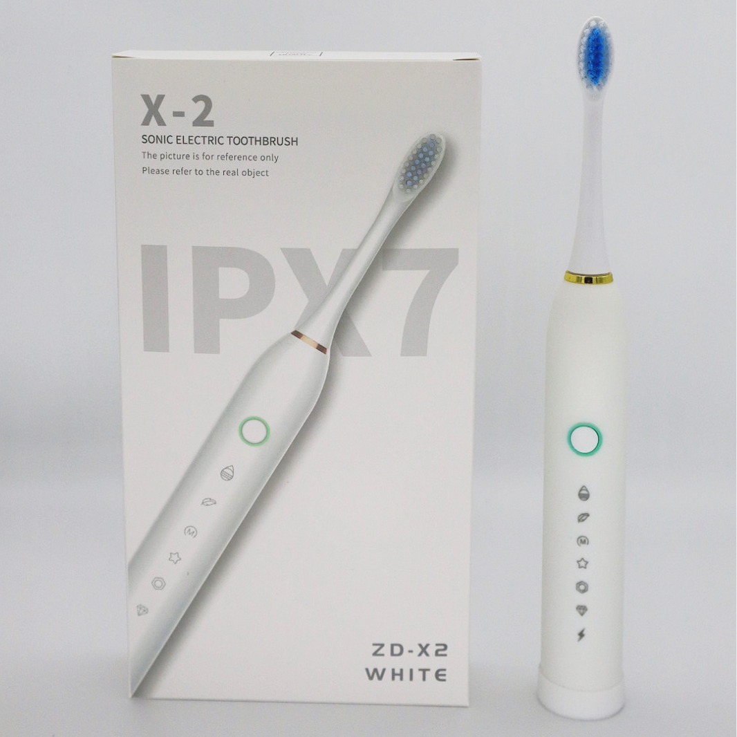 Adult electric toothbrush, sonic, soft bristles, rechargeable