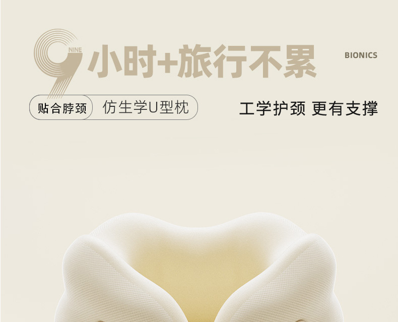 Memory Foam Neck Support U-Shaped Travel Pillow
