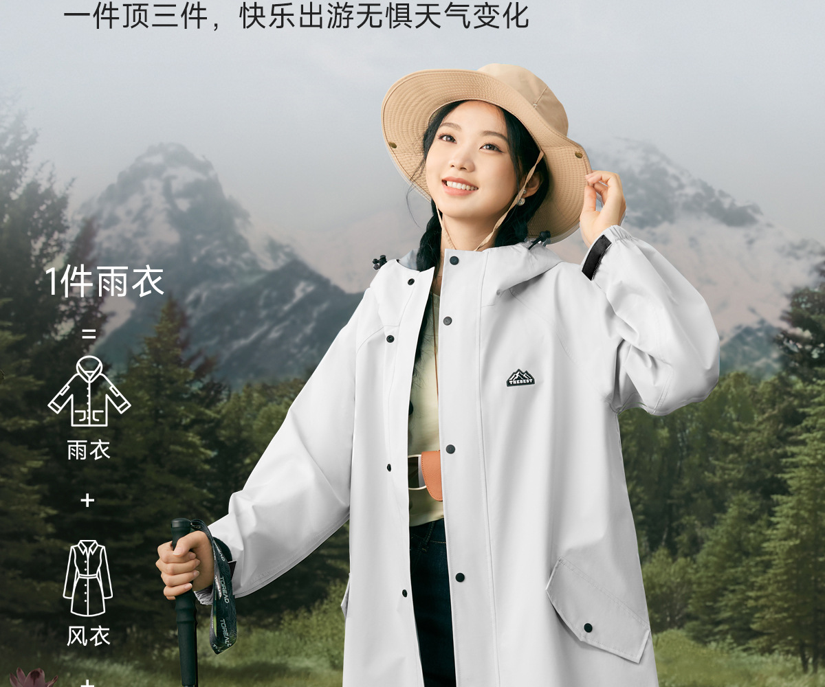 Motorcycle raincoat, adult full body one-piece poncho