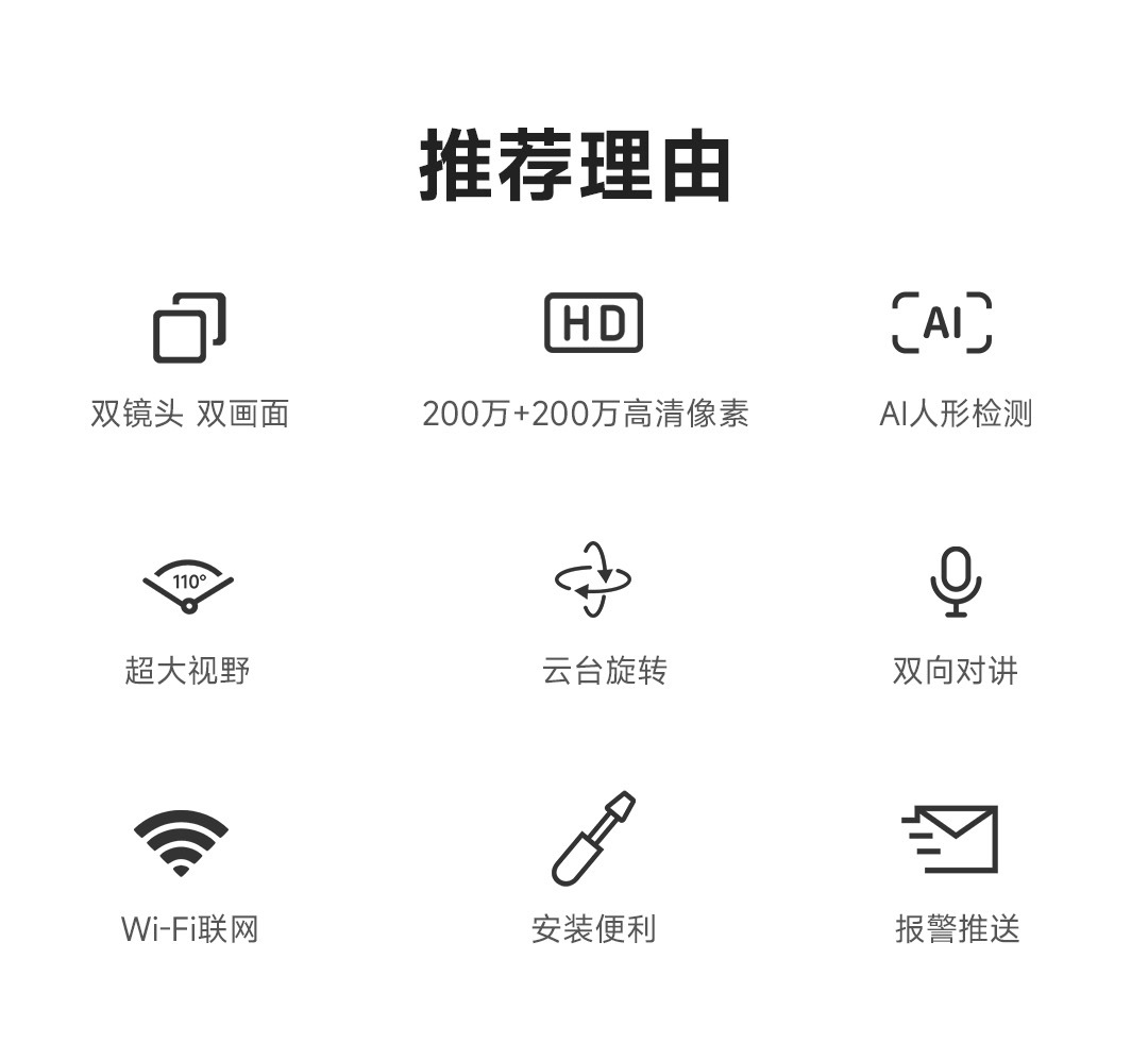 Xiaovv akıllı kamera, dahili WiFi, HD gece görüşü, Mi Home uyumlu