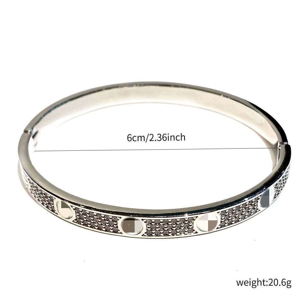 Wide round three-row crystal bracelet, metal snap clasp