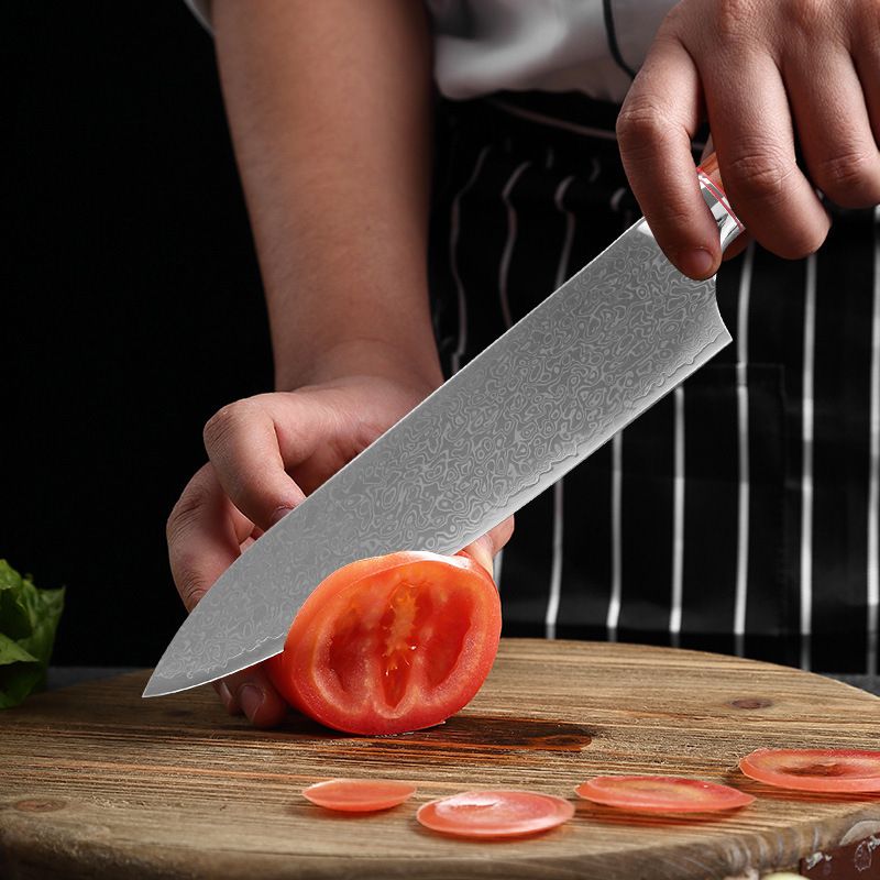 Damascus chef knife set, Japanese style
