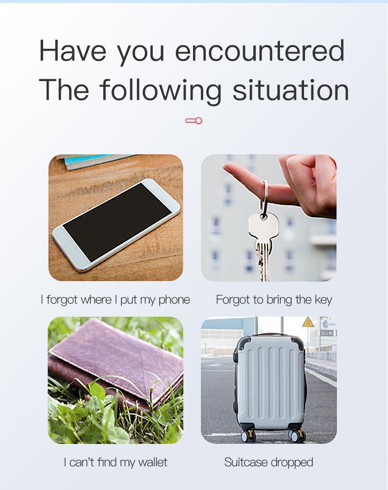 Round Bluetooth Tracker Ultra-Thin Anti-Loss Device