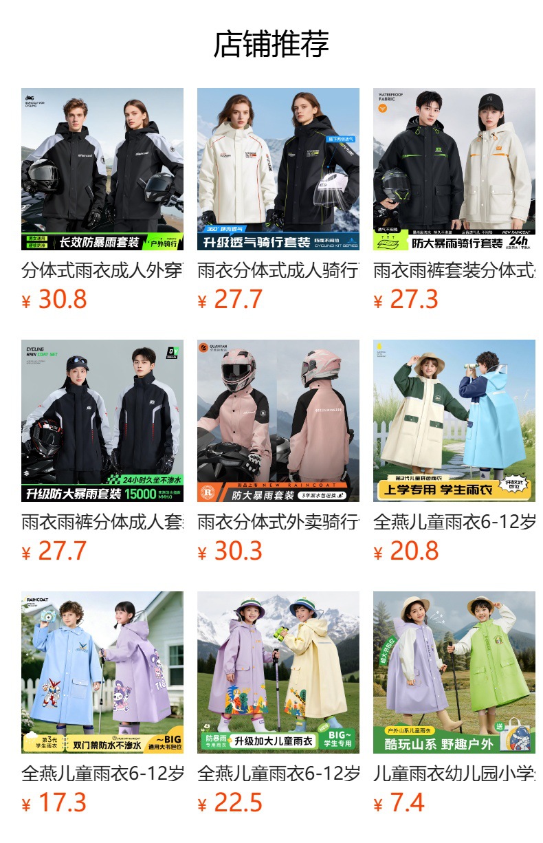 Motorcycle Rain Jacket and Pants PVC Thickened Split Suit