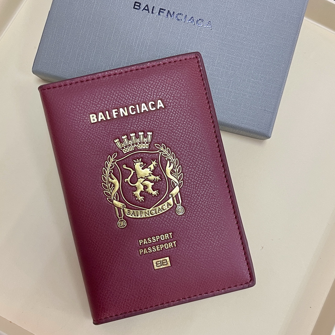 Passport wallet, genuine leather, first layer cowhide, card holder