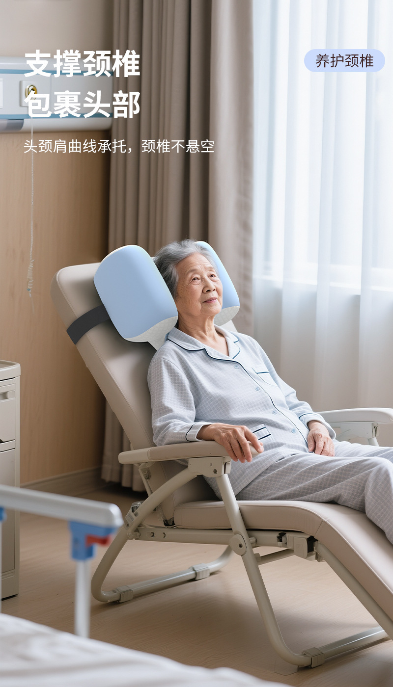 Memory foam orthopedic pillow with cervical spine support