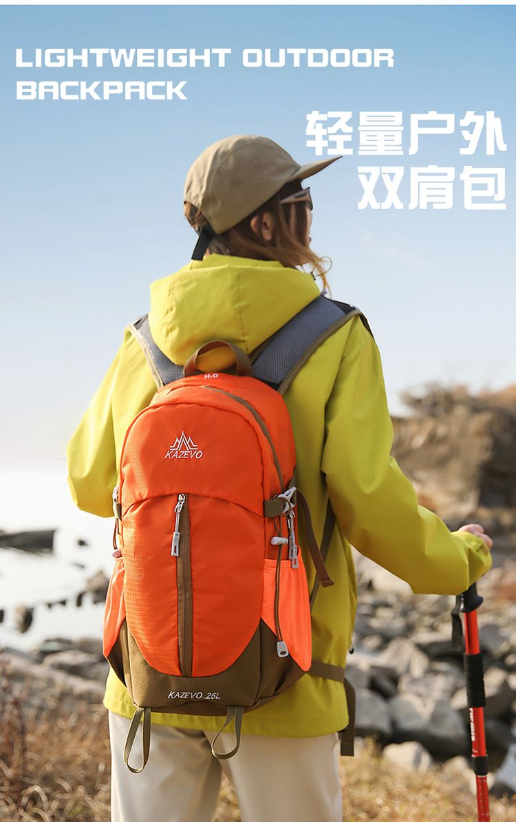 Hiking and trekking backpack, lightweight, multifunctional