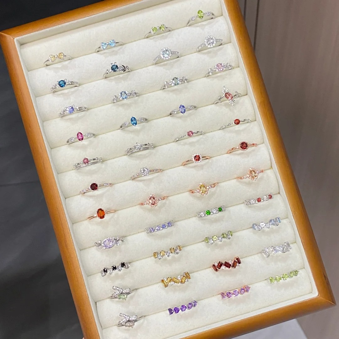 S925-Silber-Zirkon-Ring, japanischer Stil, offener Ring